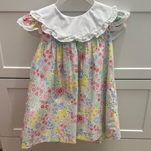 Floral Ruffle Collar Dress